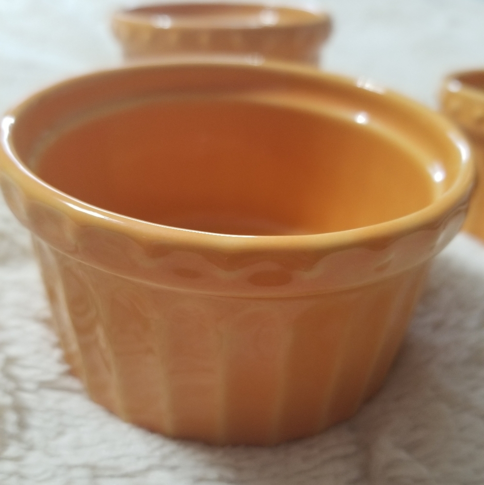 Set of 2 harvest pumpkin ramekins